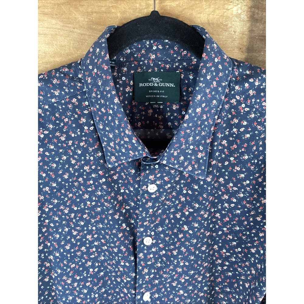 Rodd & Gunn Thomas Mason Sports Fit Long Sleeve Button Floral Woven Shirt 2XL
